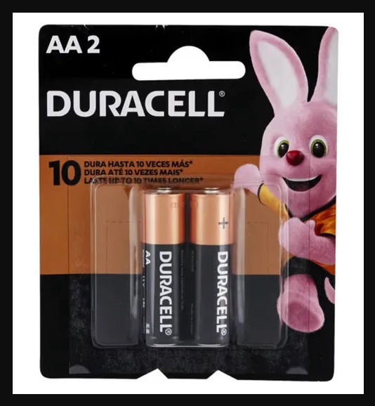  - Pilhas    Cod. PILHA DURACELL GROSSA EMBALAGEM COM 2 AA 2